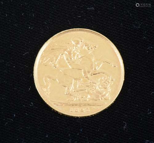 George IV gold double Sovereign coin, 1823