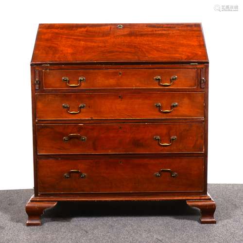 A George III mahogany bureau