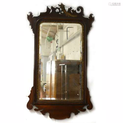 A Chippendale style wall mirror