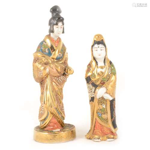 Two Japanese Satsuma figures