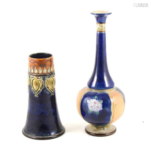 Two Doulton Lambeth stoneware vases