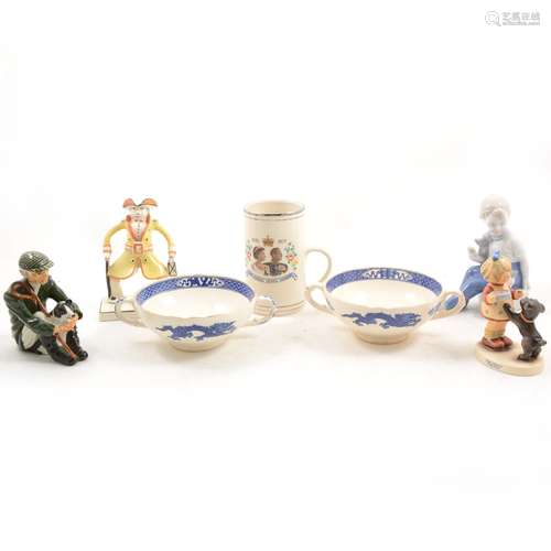 Assorted china and teaware including Crown Derby and Royal Stafford