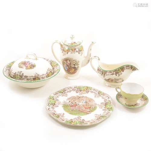 A Copeland Spode part breakfast service, Spodes Byron pattern