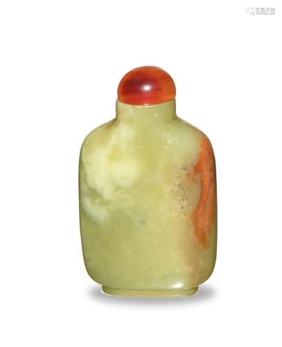 Chinese Yellow Jade Snuff Bottle, 18-19th Century十八/十九世紀 黃玉鼻煙壺