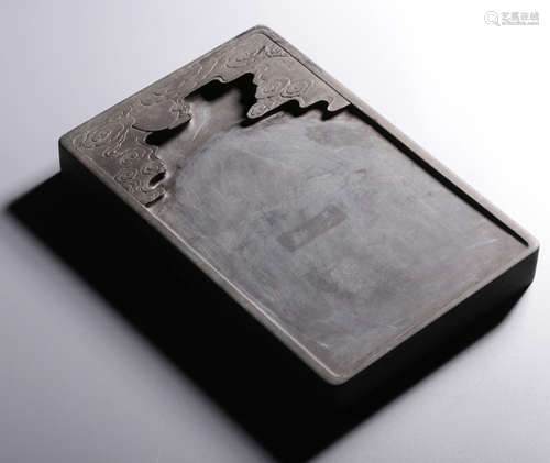 A DUAN STONE CARVED CLOUD PATTERN INK SLAB