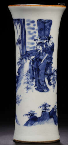 A BLUE&WHITE GLAZE VASE