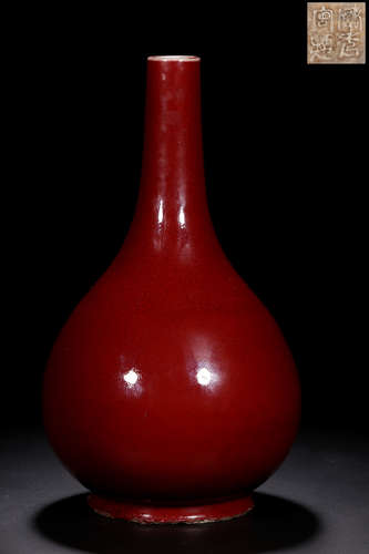 A LANG YAO RED GLAZE VASE