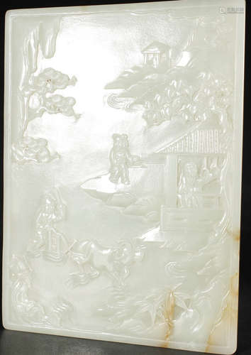 A HETIAN JADE CARVED SCREEN