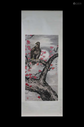 YANG SHANSHEN: INK AND COLOR ON PAPER PAINTING 'EAGLE'