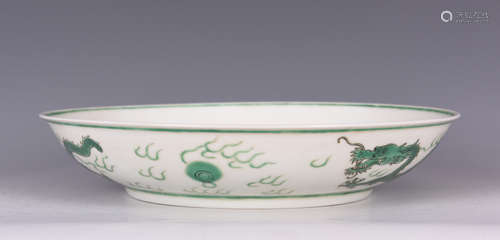 FAMILLE VERTE 'DRAGON' DISH