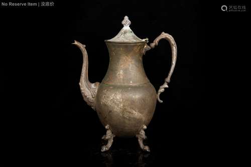 SILVER CAST WINE EWER