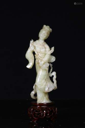 JADE CARVED 'LADY' FIGURE