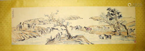 A CHINESE LANDSCAPE PAINTING, XU BEIHONG MARK