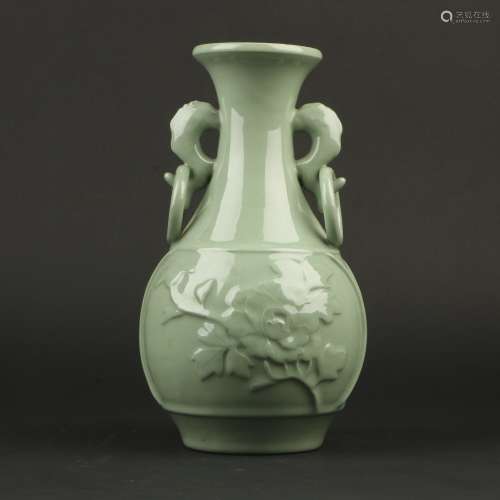 A Japanese Celadon Glazed Porcelain Vase