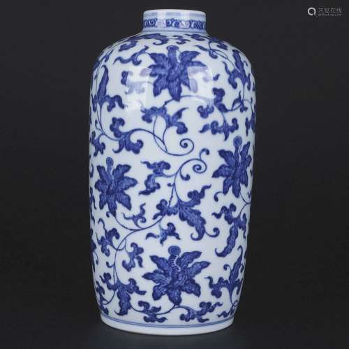 A Blue And White Porcelain Vase