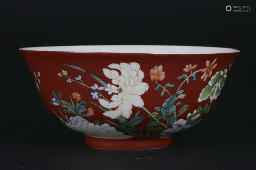 An Enamel Porcelain Bowl