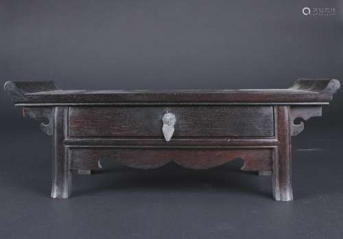 A Carved Rosewood Incense Stand