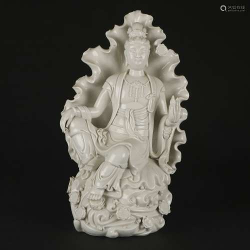 A Dehua-Type Porcelain Figure Of Guanyin
