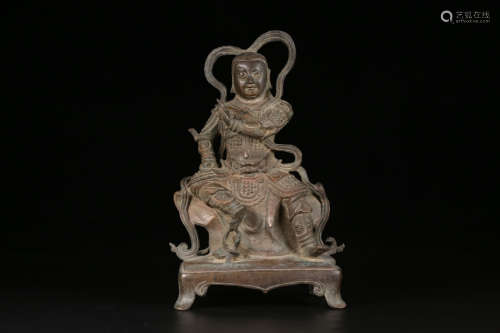 A Chinese Copper Statue of Emperor Zhenwu