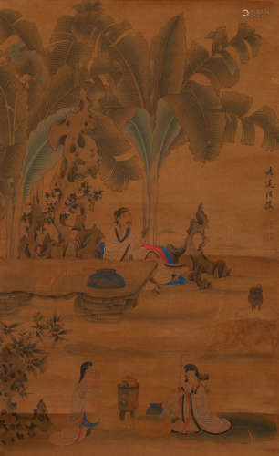 A Chinese Figure Painting, Chen Hongshou Mark
