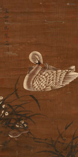 A Chinese White Duck Painting, Song Huizong Mark