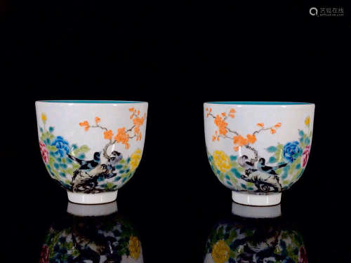 A Chinese Famille Rose Flower&Bird Pattern Porcelain Bowl