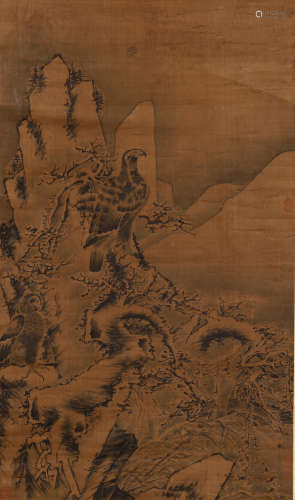 A Chinese Ink Eagle Painting