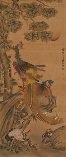 A Chinese Flower&bird Painting, Jiang Tingxi Mark