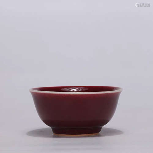 A Chinese Red Glaze Porcelain Bowl