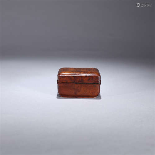 A Chinese Red Sandalwood Oblong Box with Cover