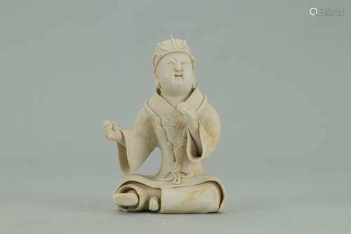 A Chinese Hutian Kiln Porcelain Boy Statue Ornament