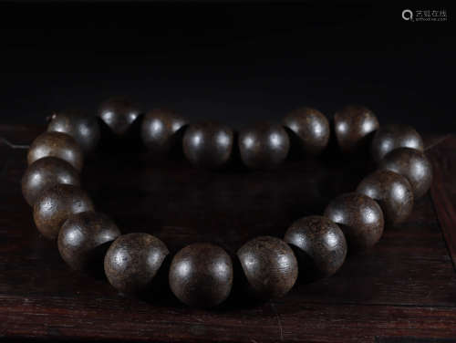A Chinese Eaglewood Buddha Beads String, 108pcs