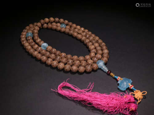 A Chinese 108pcs Eaglewood Buddha Beads String