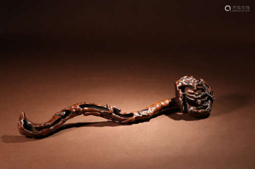 A Chinese Boxwood Carved Ruyi Ornament