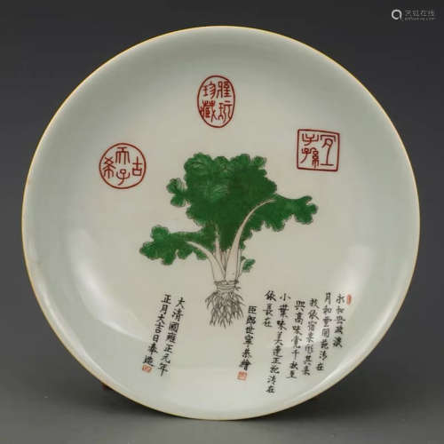 A Chinese Enamel Porcelain Plate