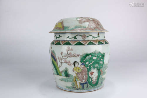A Chinese Light colorful porcelain Jar
