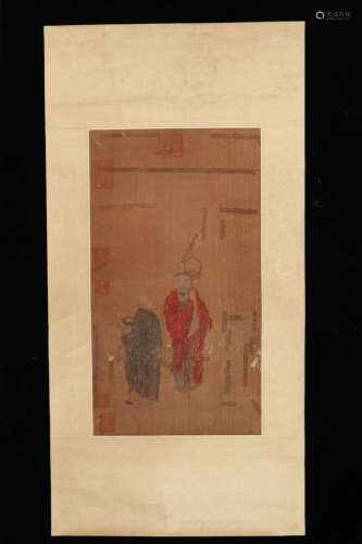 A Chinese Figures Painting, Wu Daozi Mark