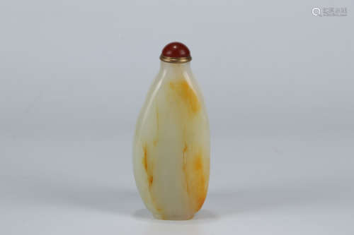 A Chinese  Hetian Jade Snuff Bottle