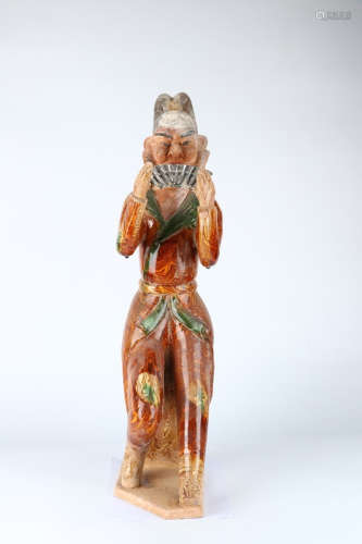 A Chinese Tang Tri-color Glazed Pottery Figurine Ornament