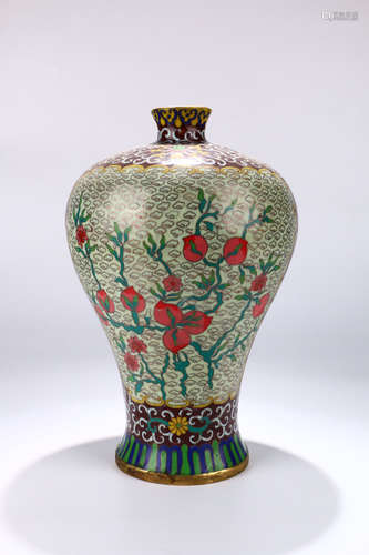 A Chinese Floral Cloisonne Vase