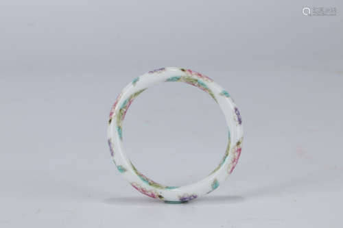 A Chinese Floral Porcelain Bracelet