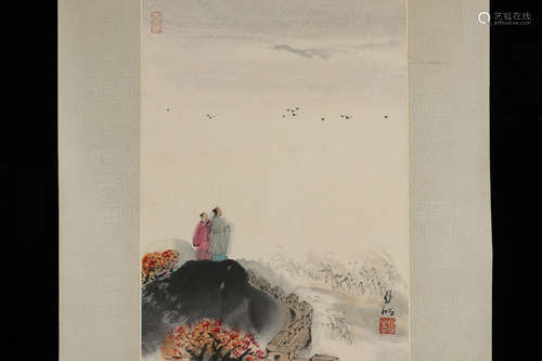 A Chinese Landscape and Figure Painting