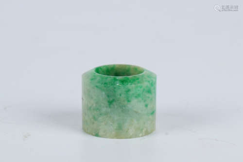 A Chinese Jadeite Fingerstall