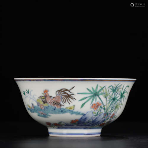 A Chinese Blue and White Doucai Painted Porcelain Bowl