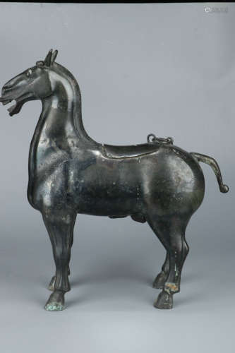 A Chinese Bronze Horse Ornament