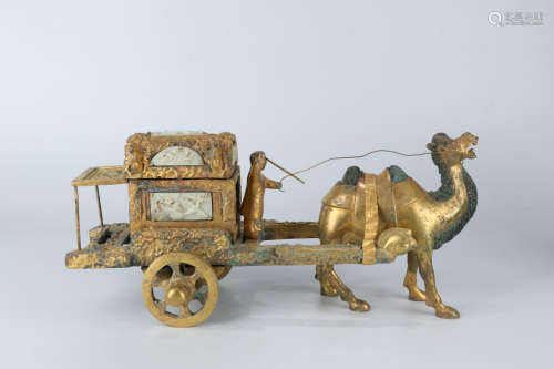 A Chinese Gild Copper Figure Ornament