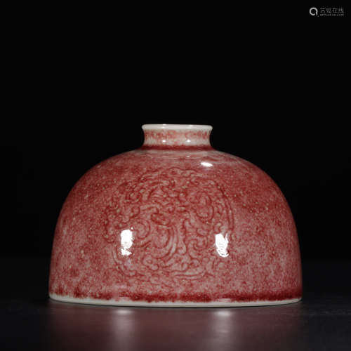 A Chinese Red Porcelain Zun