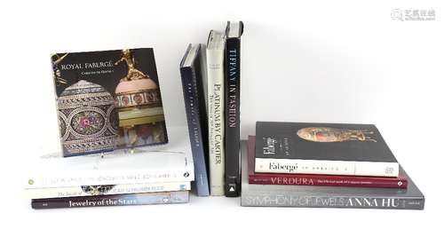 A collection of branded jewellers and their designers reference books, including Symphony of