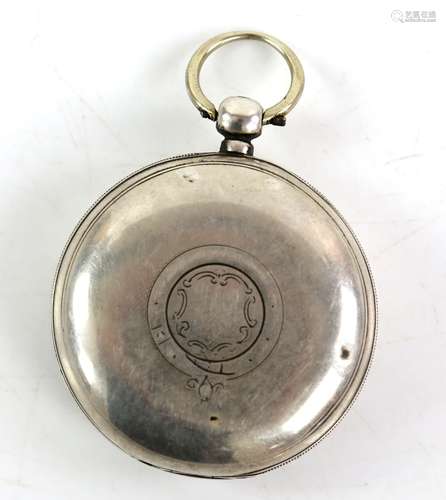 Victorian silver cased full hunter pocket watch, by A H Read Coventry, Chester1900, 8 cm high