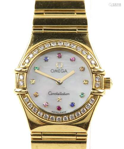 Omega ladies Constellation My Choice Iris wristwatch, in 18 carat yellow gold case, the signed